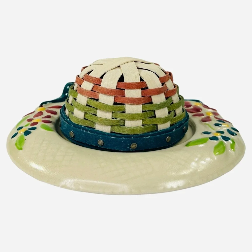 Longaberger MINIATURE SPRING BONNET Collectors Club Basket & Base with Box 2013